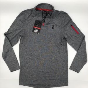Spyder active quarter 1/4 zip pullover grey
